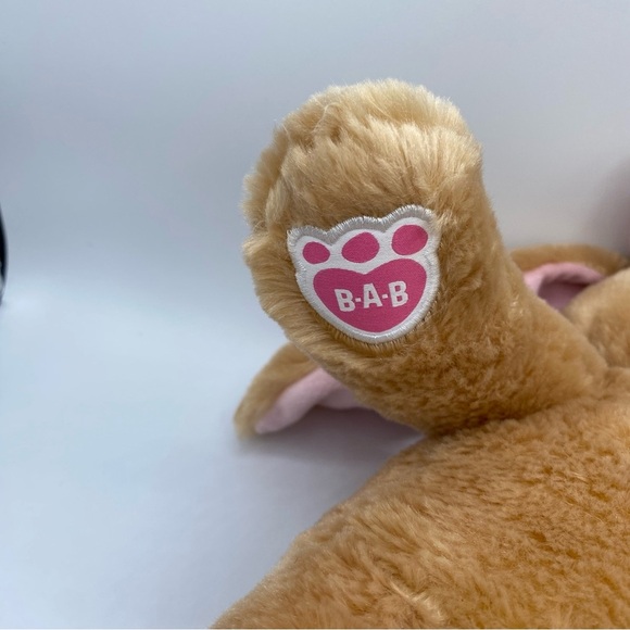 Build a Bear Rabbit Bunny Plush Light Brown Fluffy Tail Pink Feet Soft Stuffie - Picture 7 of 8